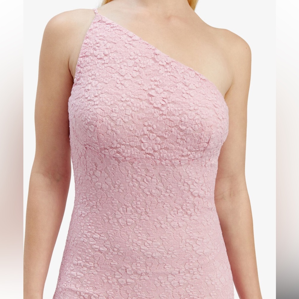 NWT Bardot Albie Knit Floral Lace Maxi Dress in Candy Pink, XS/2 - Picture 3 of 15